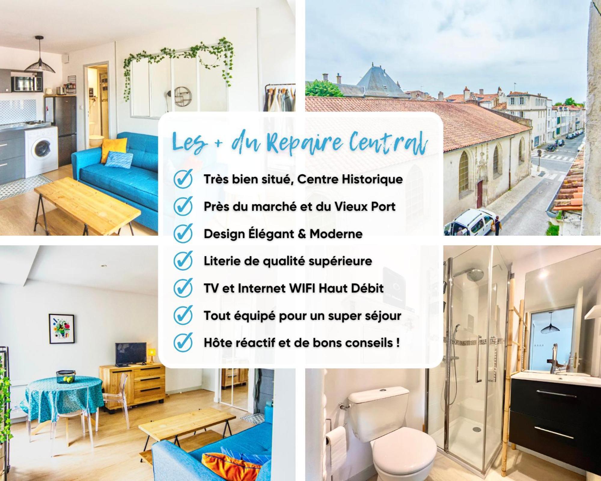Repaire Central - Chic & Moderne - Wifi Gratuit - Parfaitement Equipe - Centre-Ville Historique La Rochelle  Exterior photo